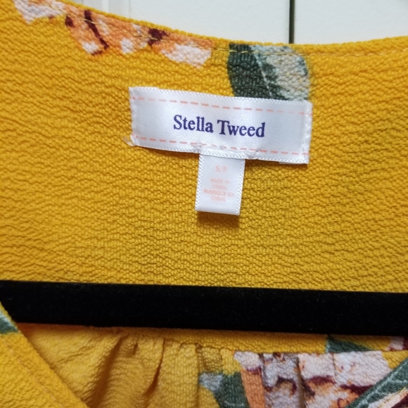 Cute yellow long-sleev blouse size small - Picture 5 of 5